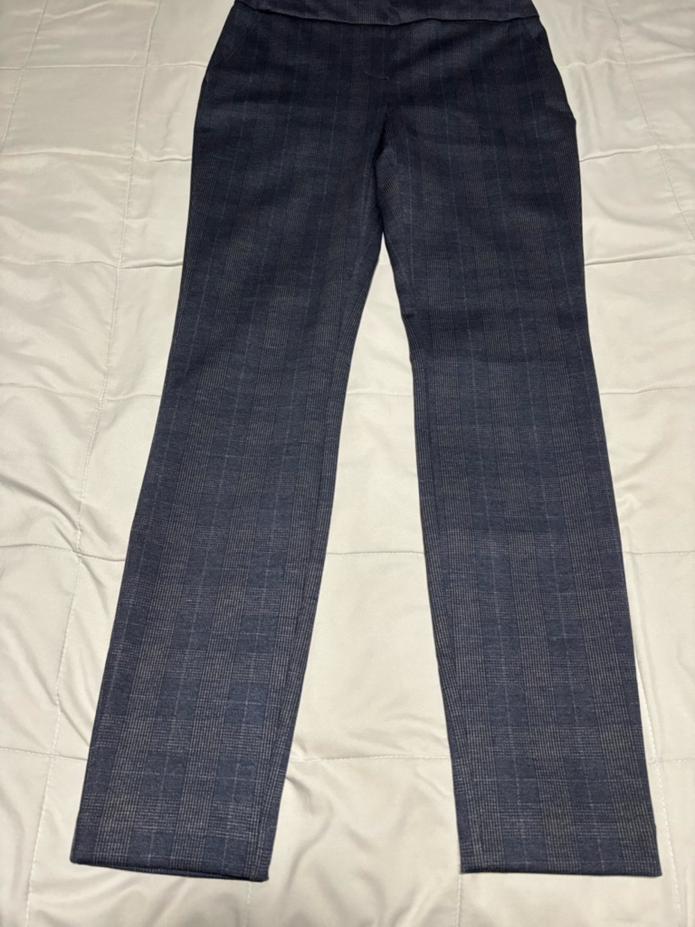 Dalia Navy Plaid Drawstring Leggings